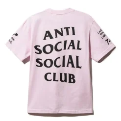 Anti Social Social Club Gran Turismo Tee Pink ||Plus New