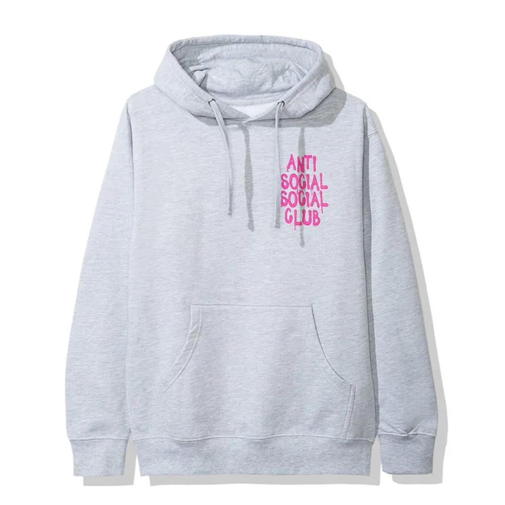 Anti Social Social Club LES HOODIE Grey ||Plus Hot
