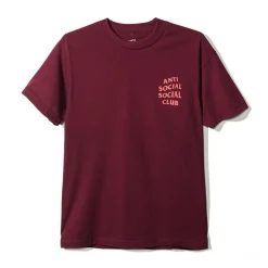 Anti Social Social Club Logo Tee 2 Maroon ||Plus Clearance