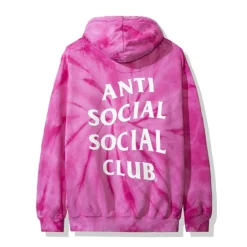 Anti Social Social Club Laguna Hoodie Pink Tie Dye ||Plus Discount