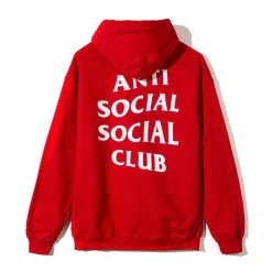 Anti Social Social Club Mind Games Hoodie Red ||Plus Clearance