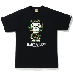 Bape ABC Camo Baby Milo Tee Black/Green|Plus Sale