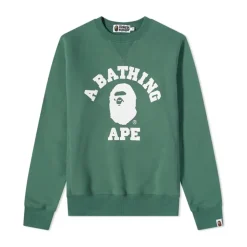Bape College Crewneck Green|Plus Hot