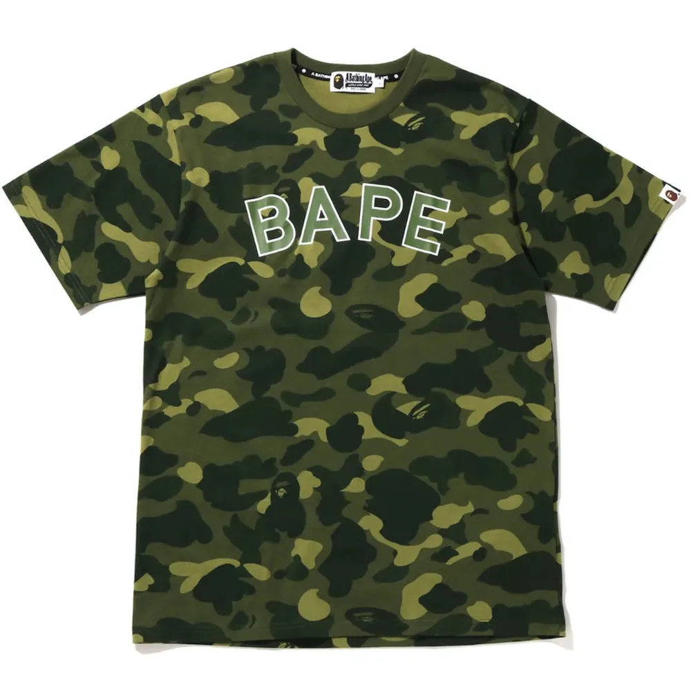 Bape Color Camo Logo Tee Green|Plus Online