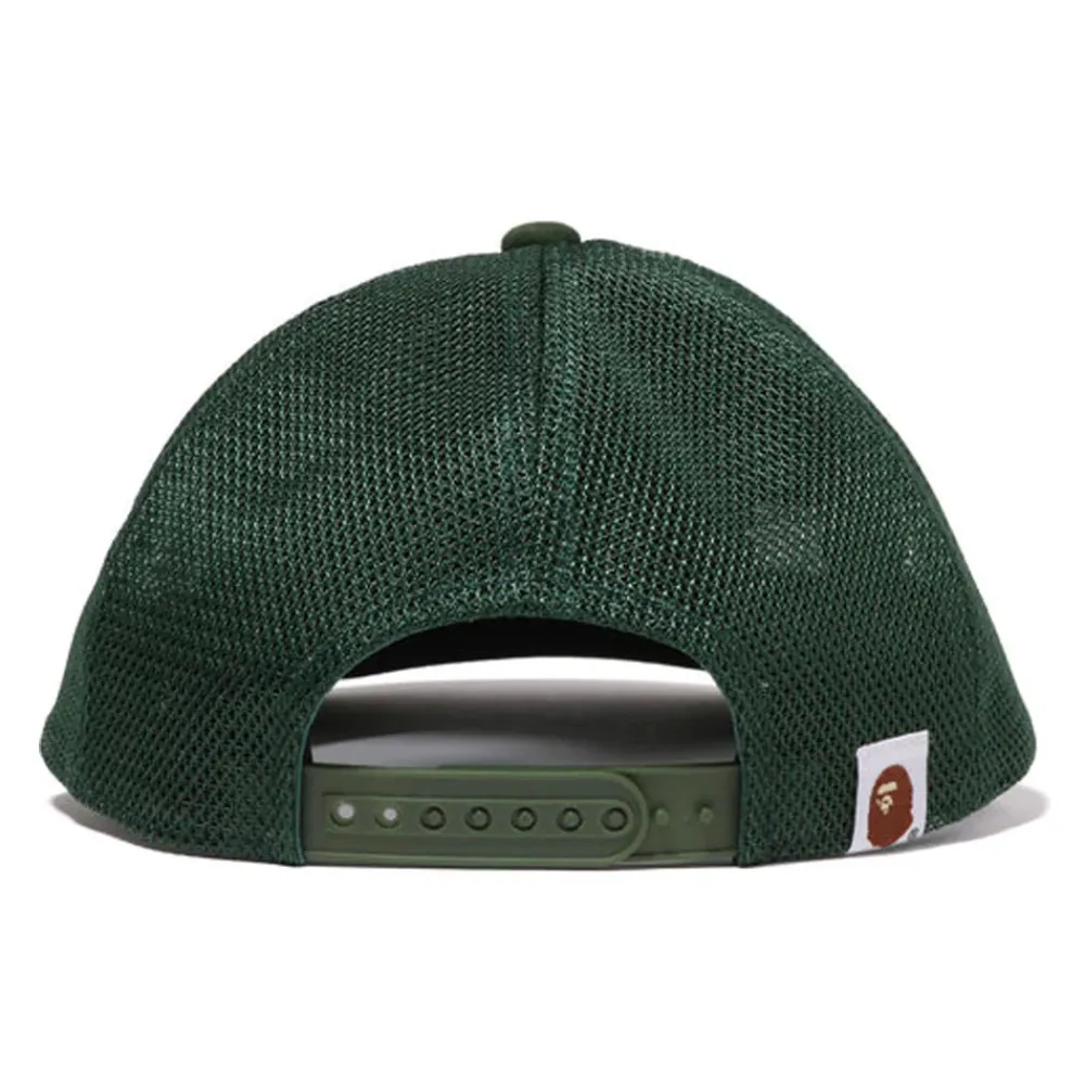 Bape Color Camo NYC Logo Mesh Cap Green (FW22)|Plus Fashion