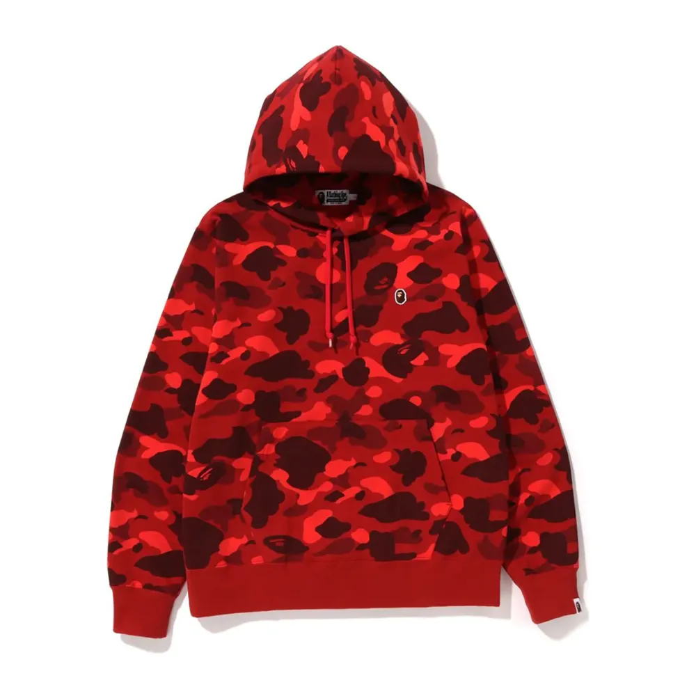 Bape Color Camo One Point Pullover Hoodie Red|Plus Online