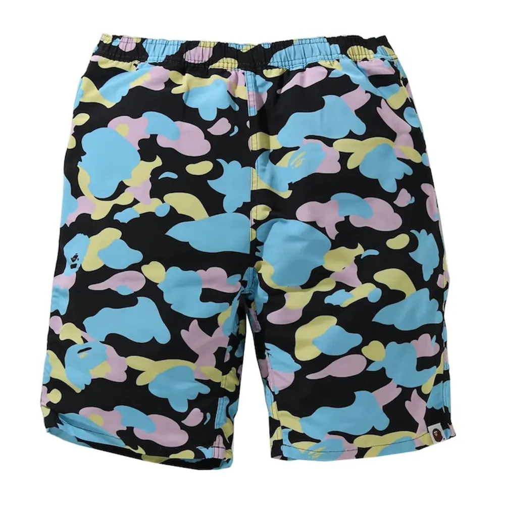 Bape New Multi Camo Track Shorts Black|Plus Online