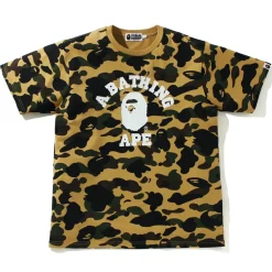 Bape 1st Camo College Tee Yellow|Plus Clearance