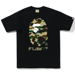 Bape Text 1st Camo By Bathing Ape Tee Black Yellow|Plus Discount