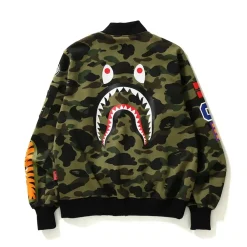 Bape Windstopper 1st Camo Shark Sweat Ma-1 Green|Plus Best
