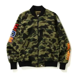 Bape Windstopper 1st Camo Shark Sweat Ma-1 Green|Plus Best