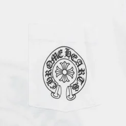 Chrome Hearts Hong Kong Horseshoe Pocket Tee White ||Plus Outlet