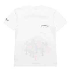 Chrome Hearts Multi Color Cross Scroll Tee White ||Plus Clearance