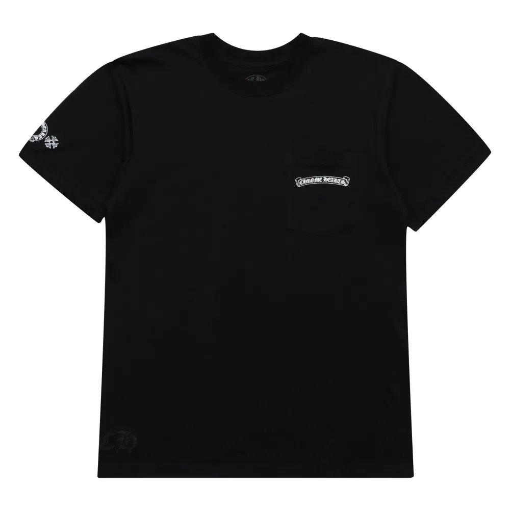 Chrome Hearts Multi Color Cross Scroll Tee Black ||Plus New