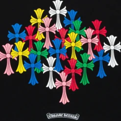 Chrome Hearts Multi Color Cross Scroll Tee Black ||Plus New