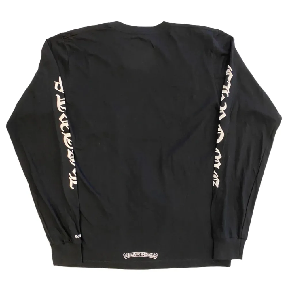 Chrome Hearts Neck Logo L/S T-shirt Black ||Plus Best