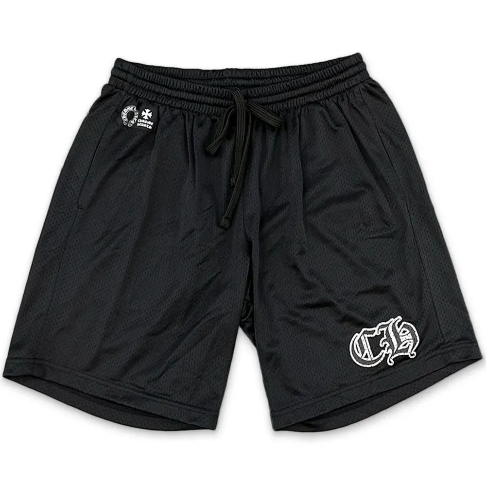 Chrome Hearts Sports Mesh Varsity Shorts Black ||Plus New
