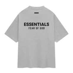 Essentials SS25 Light Heather Grey Jersey Crewneck Tee ||Plus Best