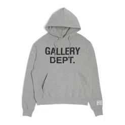 Gallery Dept. Center Logo Hoodie Heather Grey ||Plus Fashion