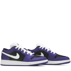 Jordan 1 Low Court Purple Black (GS) ||Plus New
