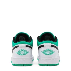 Jordan 1 Low White Lucky Green Tumbled Leather (GS) ||Plus Sale