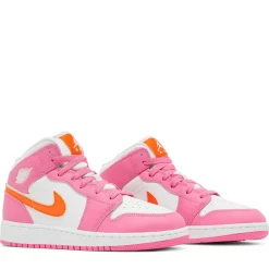 Jordan 1 Mid Pinksicle Safety Orange (GS) ||Plus Online