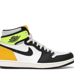 Jordan 1 Retro High White Black Volt University Gold ||Plus Best