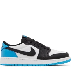 Jordan 1 Retro Low OG Black Dark Powder Blue (GS)|Plus New