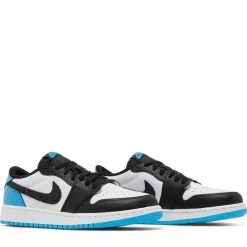 Jordan 1 Retro Low OG Black Dark Powder Blue (GS)|Plus New