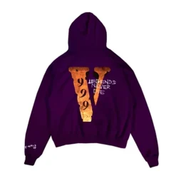 Juice Wrld x Vlone Legends Never Die Hoodie Purple ||Plus Discount