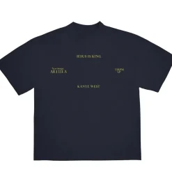 Kanye West Jesus Is King Vinyl II T-shirt Navy ||Plus Discount