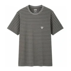 KAWS x Uniqlo BFF Striped Tee Dark Grey ||Plus Hot