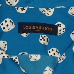 Louis Vuitton Dice Silk Button Down Shirt Blue (SS19) ||Plus Best