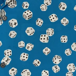 Louis Vuitton Dice Silk Button Down Shirt Blue (SS19) ||Plus Best