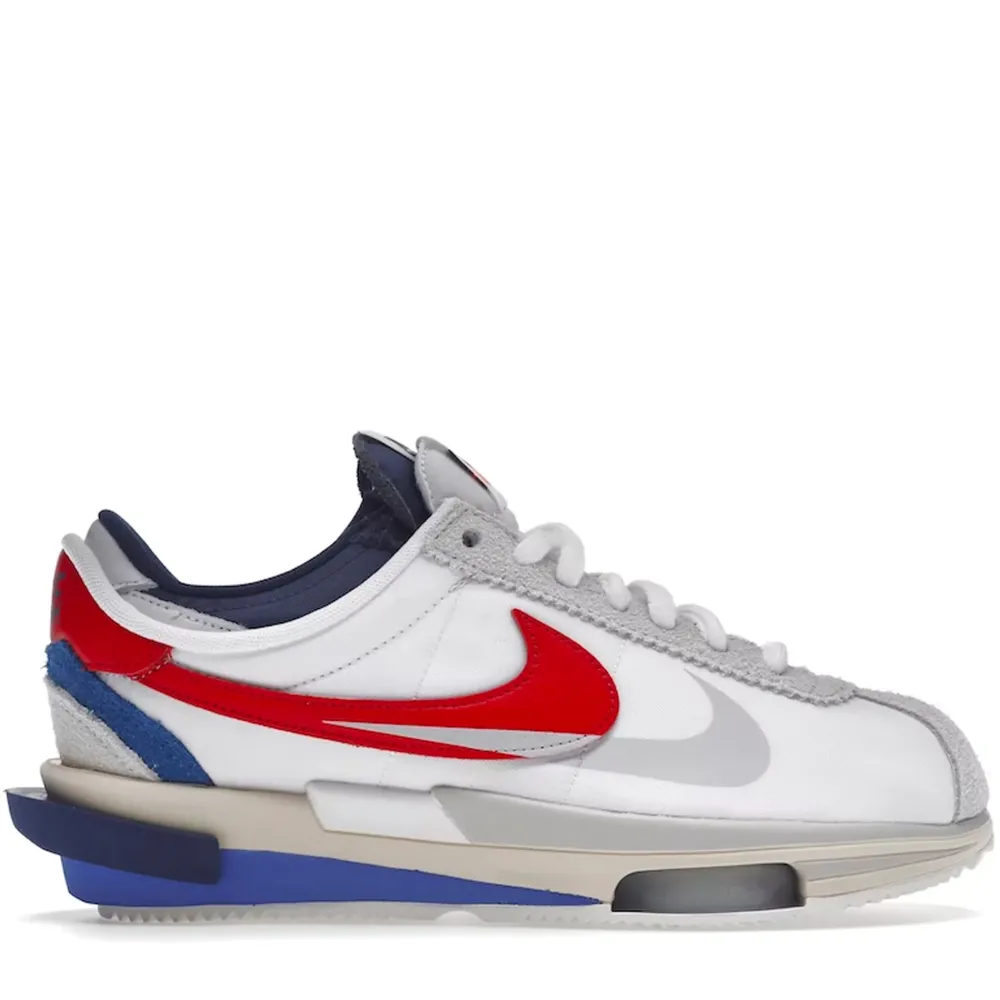Nike x Sacai Zoom Cortez SP White University Red Blue [ON SALE] ||Plus Discount