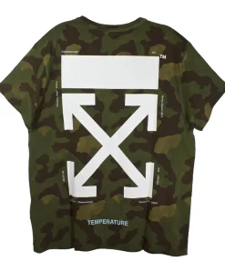 Off-White Camo Temperature T-Shirt ||Plus New