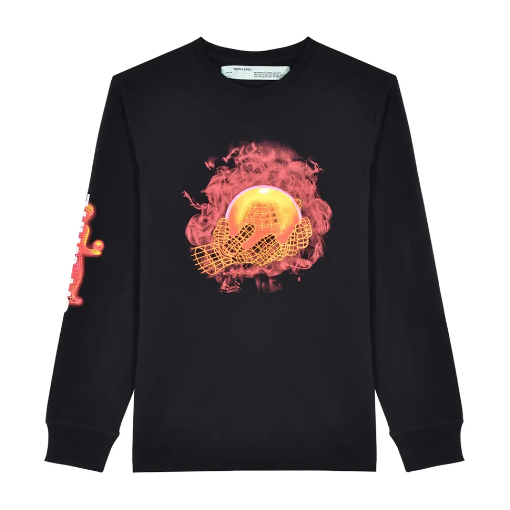 OFF-WHITE Hands and Planet L/S Tee Black ||Plus Sale