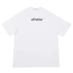 Off-White Slanted Logo Skate T-Shirt White ||Plus Best