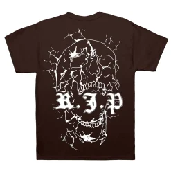 Revenge x Anuel Cracked Skull Tee Brown | PLUS|Plus2 New
