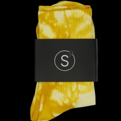 Tie Dye Crew Socks Yellow | PLUS|Sole Clearance