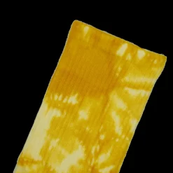 Tie Dye Crew Socks Yellow | PLUS|Sole Clearance