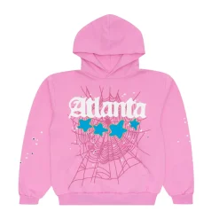 Spider Worldwide Atlanta Hoodie Pink ||Plus Discount