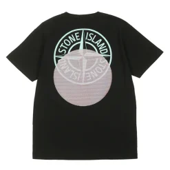 Stone Island Tricromia Three Print T-Shirt Black ||Plus Outlet