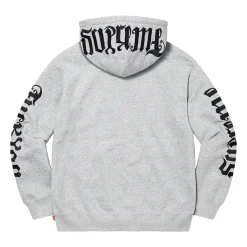 Supreme Ambigram Hooded Sweatshirt Heather Grey ||Plus Online