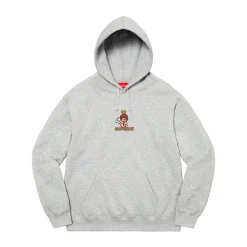 Supreme Angel Hooded Sweatshirt Heather Grey ||Plus Sale