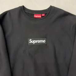 Supreme Box Logo Crewneck (FW18) Black (Used)|PlusJ Clearance