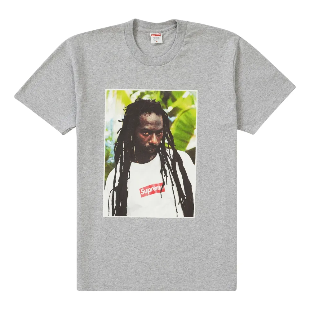 Supreme Buju Banton Tee Heather Grey ||Plus Outlet