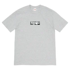 Supreme Emilio Pucci Box Logo Tee Heather Grey/Black ||Plus Outlet