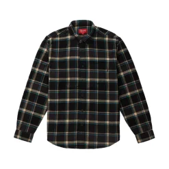 Supreme Plaid Flannel Shirt Black ||Plus Clearance