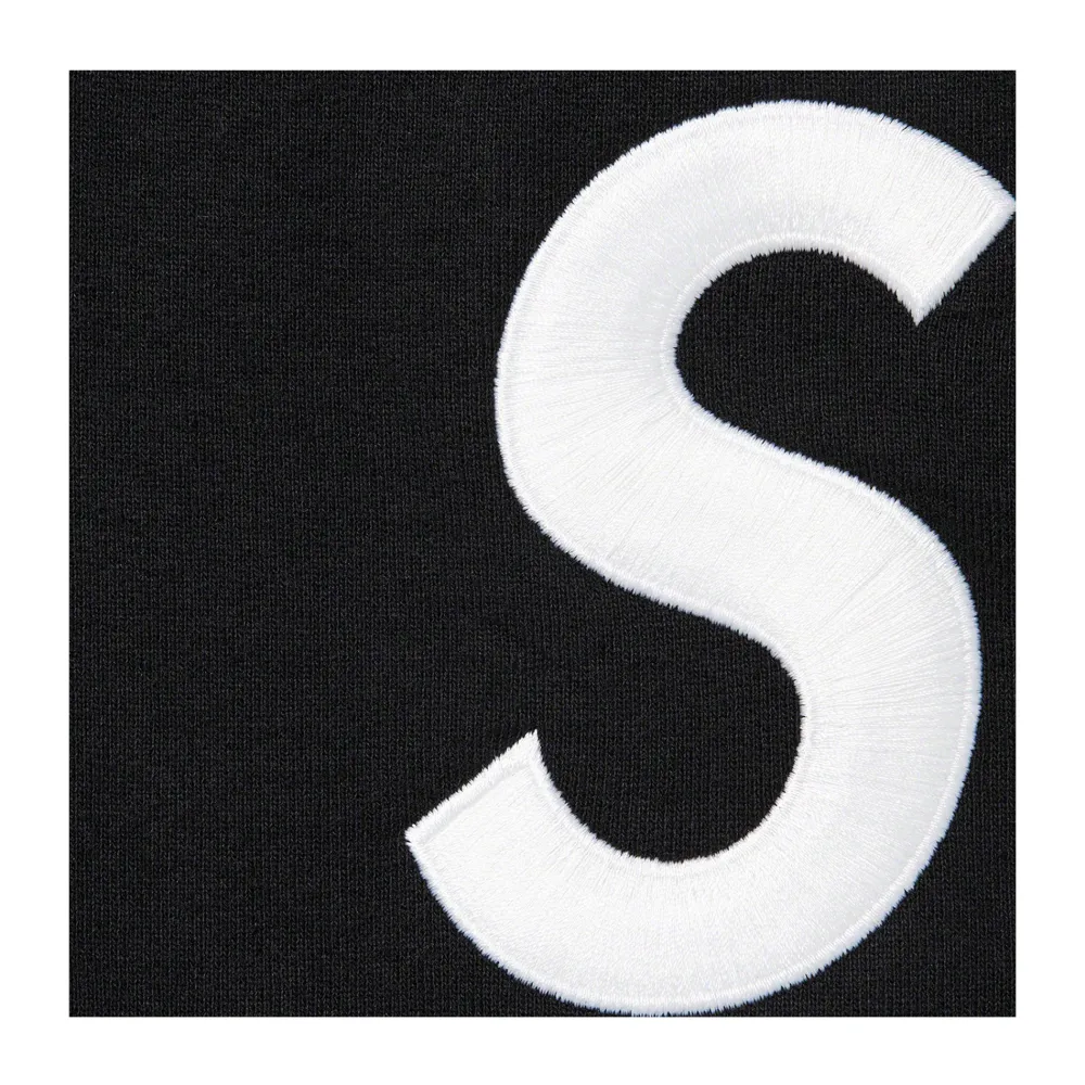 Supreme S Logo Split Sweatpant Black ||Plus New